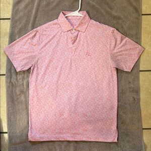 Rhoback Pink Patterned Polo Shirt